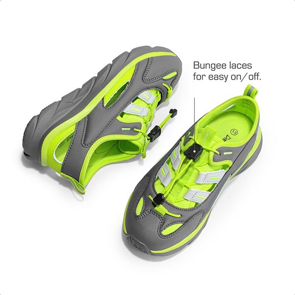Boys & Girls Closed-Toe Athletic Sport Sandals - GREY GREEN - 3